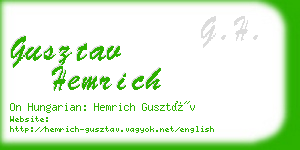 gusztav hemrich business card